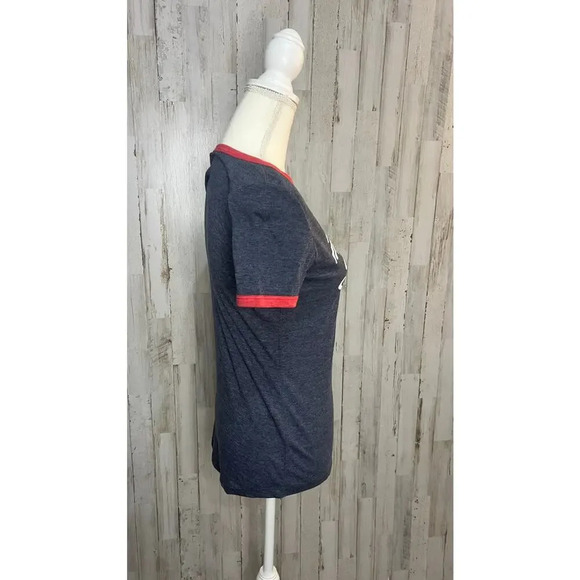 NWT Women's Minnesota‎ Twins Blue Ringer T-Shirt Size XS Short Sleeve Casual - Picture 2 of 5